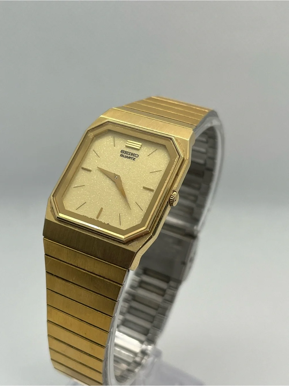 Men's Vintage 1983 Watch SEIKO 7430-5409 Gold 7.5” Wrist Running